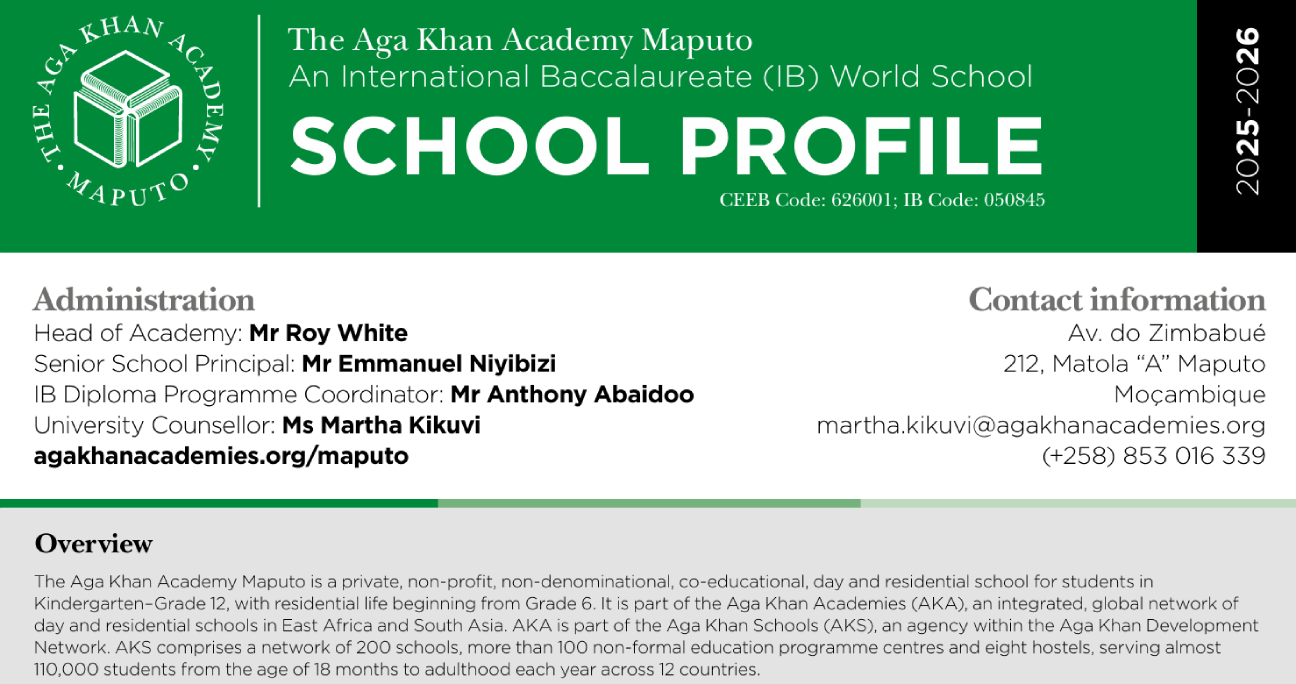 <p>AKA Maputo IB School Profile 2025-2026</p>