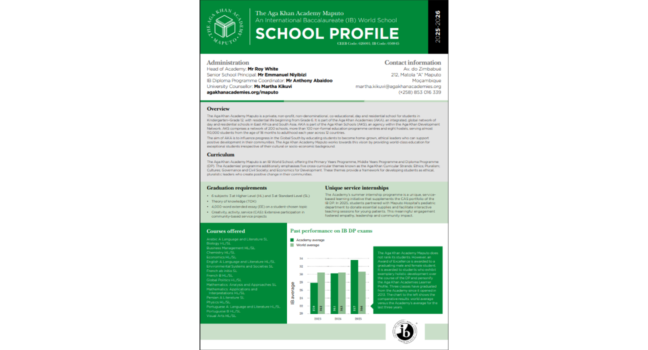 <p>AKA Maputo IB School Profile 2025-2026</p>