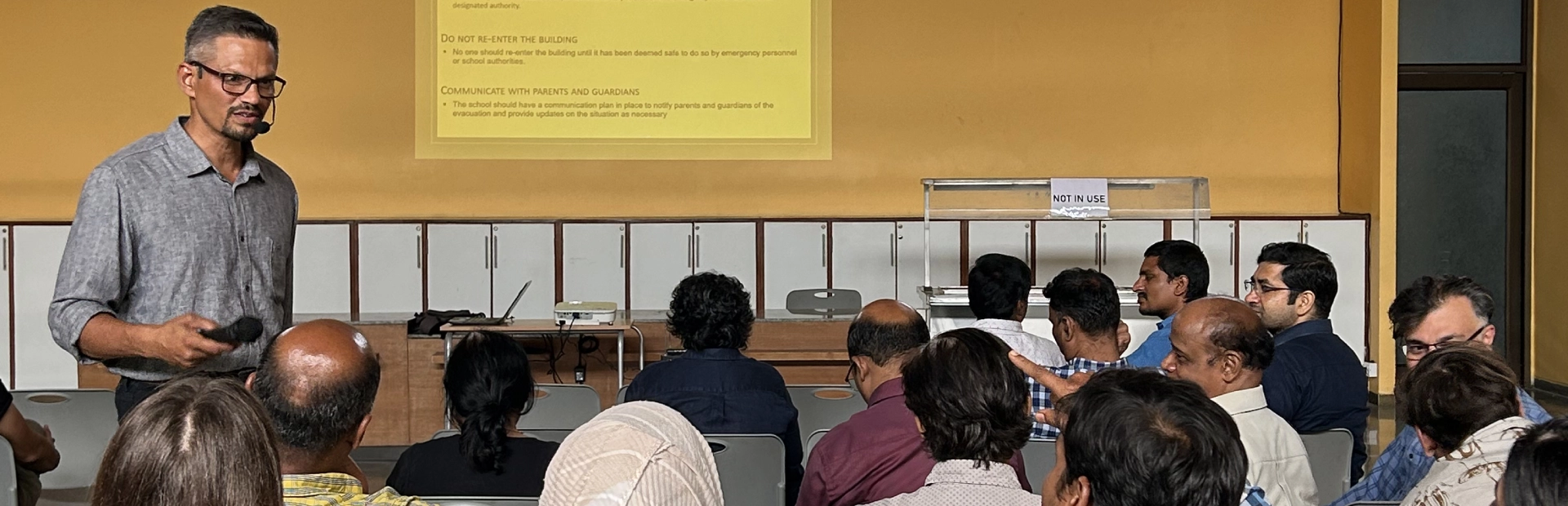 Staff in a professional development session.