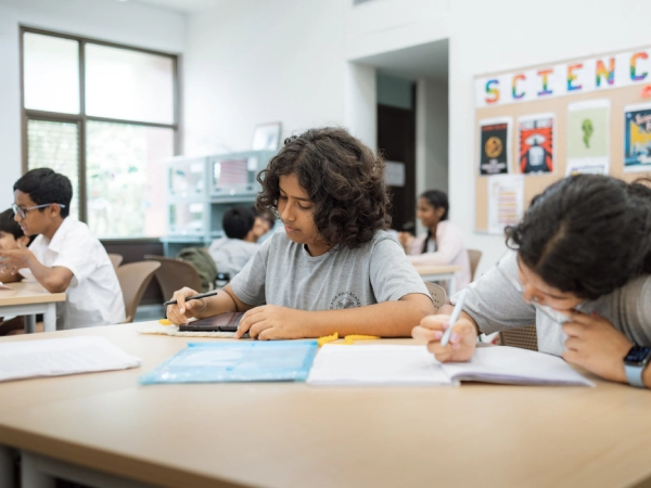 MYP students studying together.