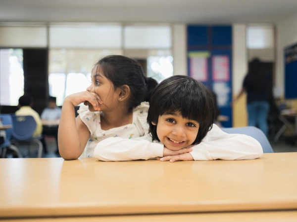 Student smiling at the camera.