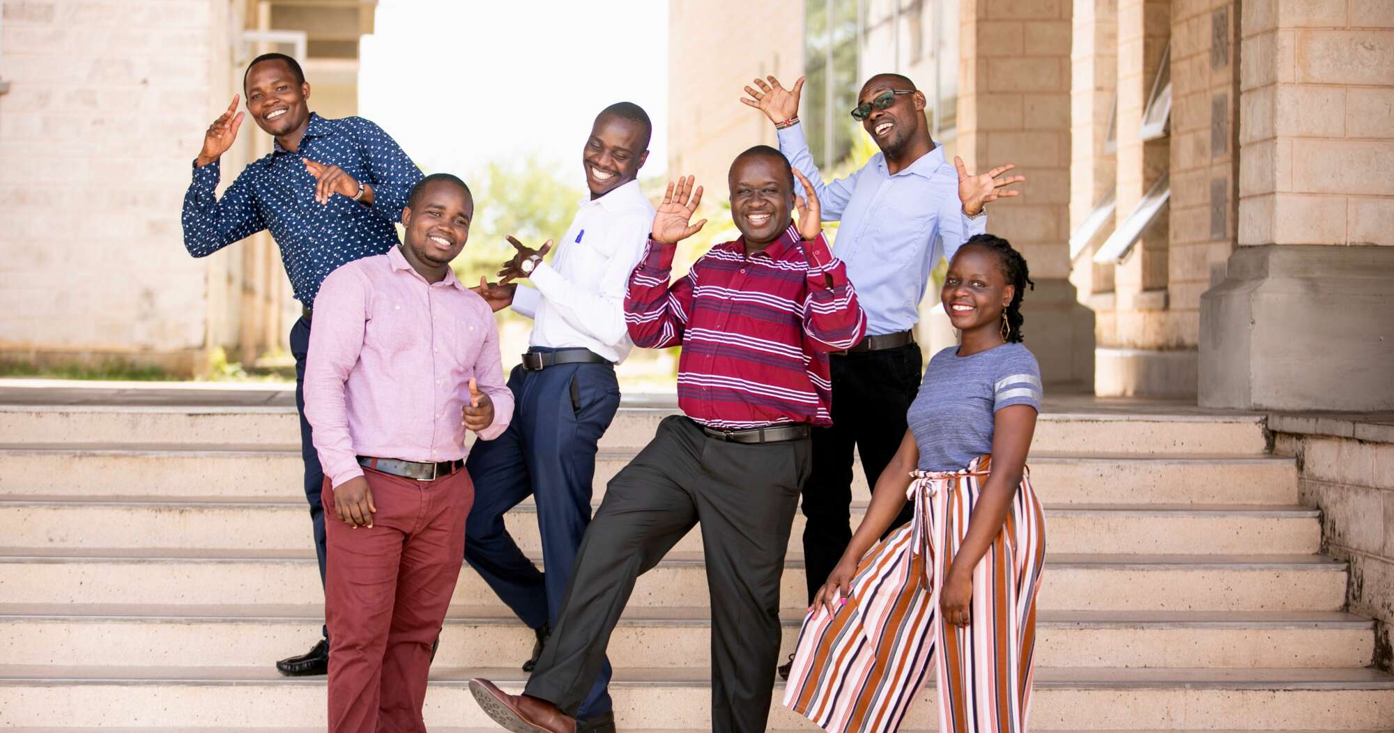 Members of the class of 2020 Teacher Training Programme cohort with Dr Tom Abuto.