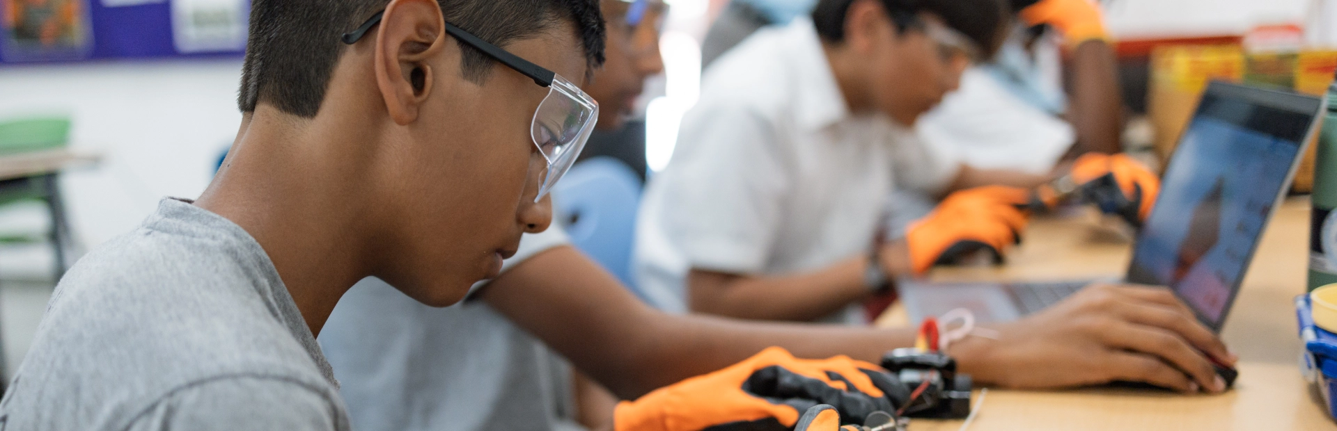 Students working on a prototype.