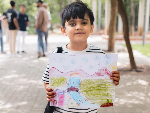 Front view of the building