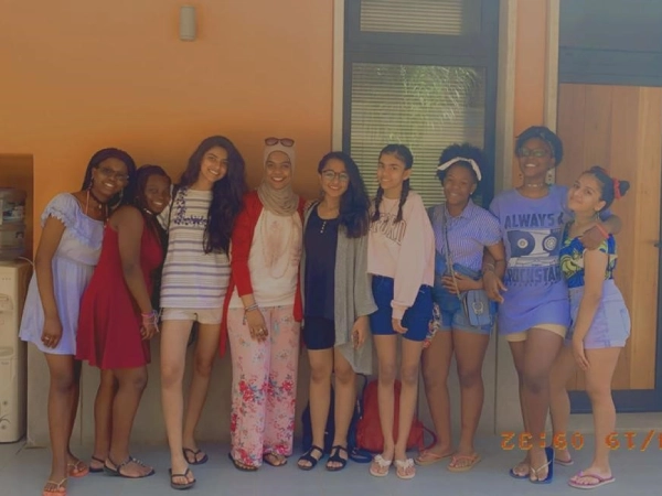 AKA Maputo Junior School students dancing outside