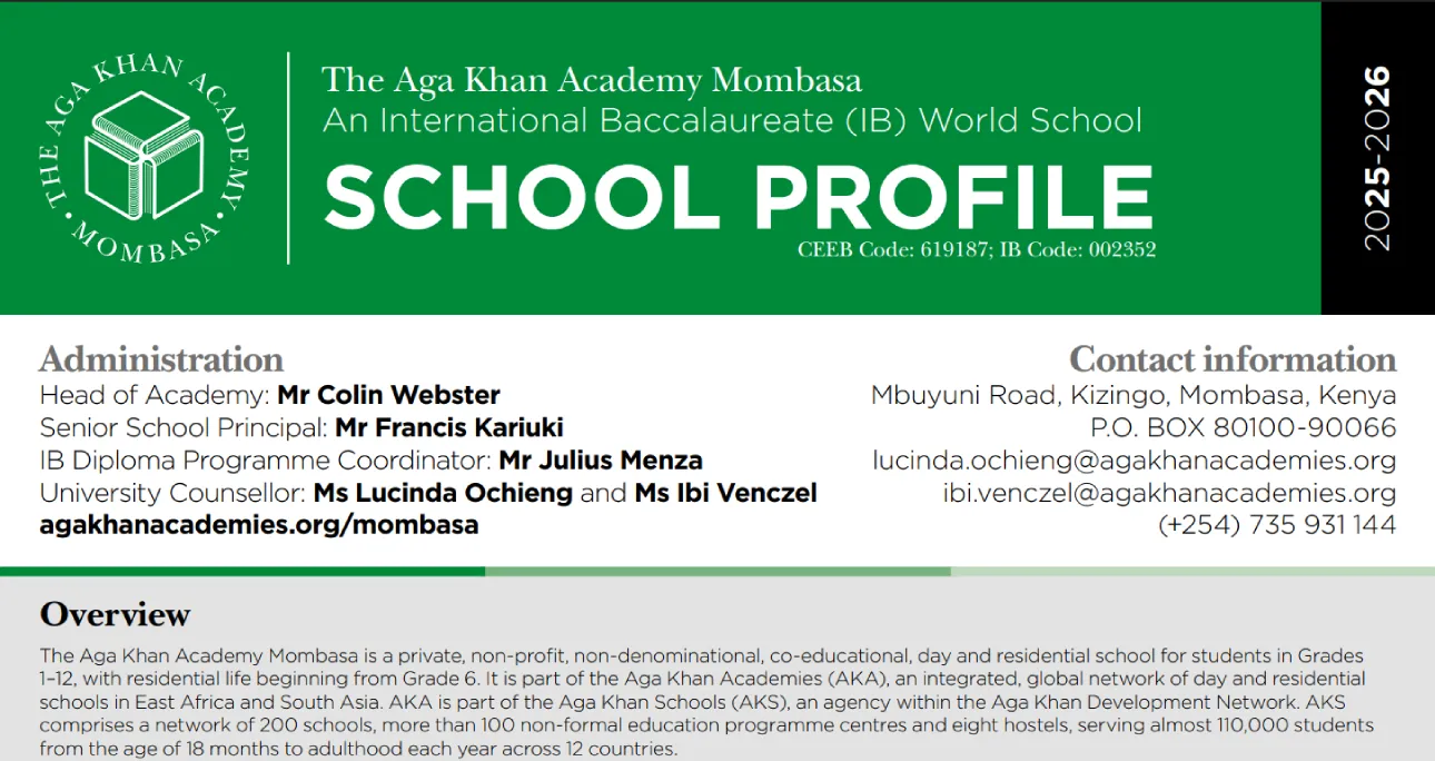 <p>AKA Mombasa IB School Profile 2025-2026</p>