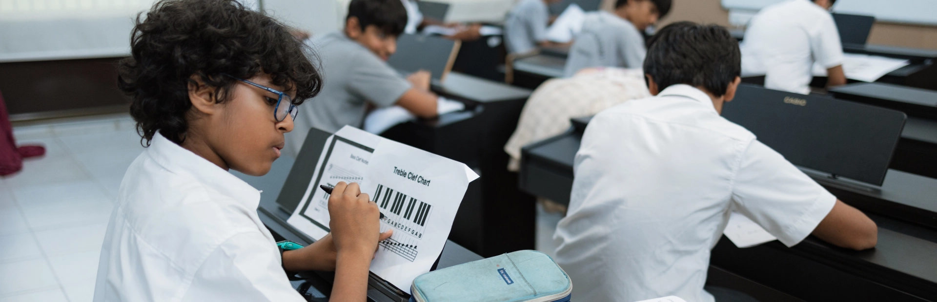  MYP students in the music class.